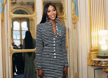 Naomi Campbell passou o Natal em Ouro Preto  -  (crédito: Redes sociais / reprodução)