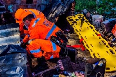 As duas vítimas foram encaminhadas ao Hospital Municipal de Januária -  (crédito: Reproduçao/CBMMG)