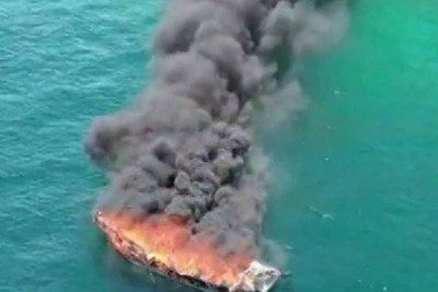 Os bombeiros não deram detalhes do que pode ter ocasionado o fogo -  (crédito: Reprodução)