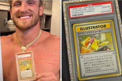 Logan Paul e a carta de Pokemon avaliada em R$ 30 milhões -  (crédito: Redes sociais / reprodução)
