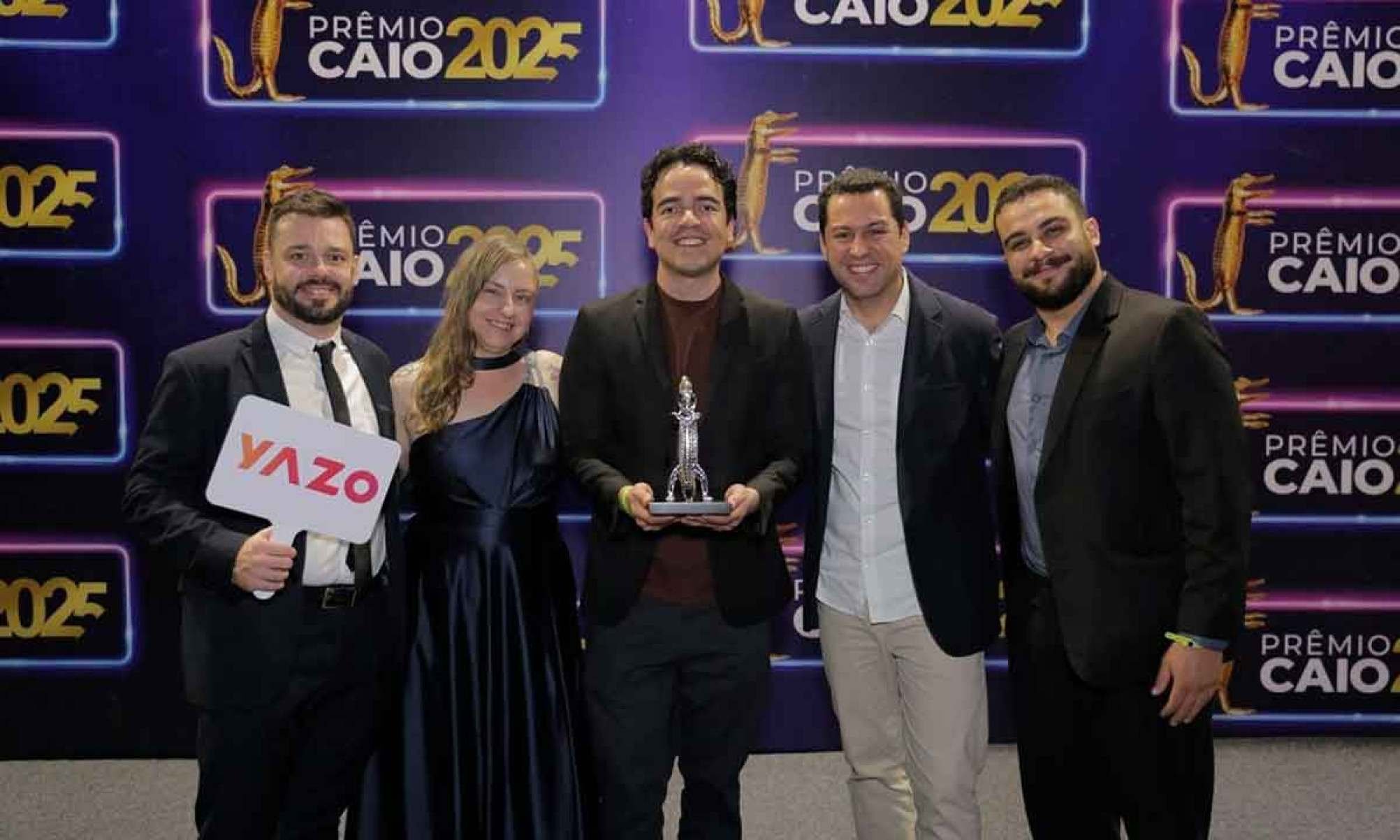 Fl&aacute;vio Leite e Giovana Brianti, da Yazo; Evandro Carmo, do Sebrae Minas; Eduardo Frezarin eJo&atilde;o Chaves, da Yazo