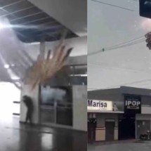 Em apenas meia hora, chuva forte provoca estragos em Patrocínio - Reprodução/Redes Sociais