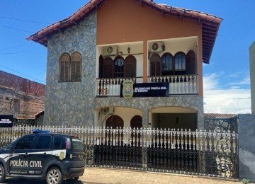 Mulher que agrediu a sogra está detida na Delegacia de Bom Despacho -  (crédito: PCMG)