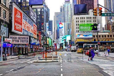 A Broadway é muito mais que uma avenida que corta o coração de Nova York. É um símbolo da cultura norte-americana e um dos maiores centros de entretenimento do planeta. 
 -  (crédito: Reprodução do Flickr Albyn Davis)