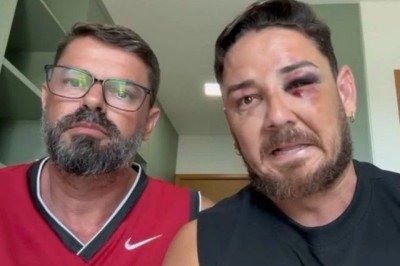 Casal de turistas foi agredido em Porto de Galinhas (PE) por causa de divergência de preços por aluguel de cadeiras de praia -  (crédito: Reprodução/Redes sociais)