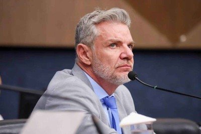 Presidente da CMBH, vereador Juliano Lopes, durante sessão plenária -  (crédito: Cristina Medeiros/CMBH)