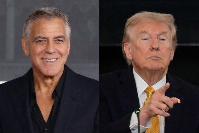 Antes de trocarem farpas em público, George Clooney e Donald Trump frequentavam os mesmos círculos sociais
 -  (crédito: AFP)