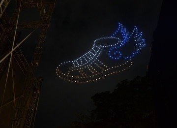 Pra&ccedil;a da Liberdade foi palco de apresenta&ccedil;&otilde;es musicais e shows de drones e fogos de artif&iacute;cio na virada do ano de 2025 para 2026 -  (crédito: TÃºlio Santos/EM/D.A Press)