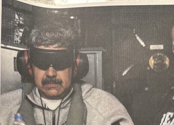 Nicolás Maduro em cativeiro -  (crédito: Reprodução/Donald Trump)