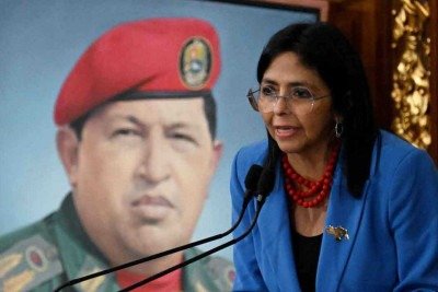 Delcy Eloína Rodríguez Gómez, de 56 anos, tornou-se vice-presidente em 2018 e assumiu o posto de primeira na linha sucessória -  (crédito: afp)