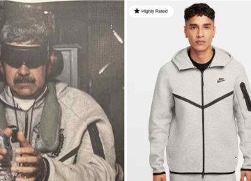 Look de Maduro disparou nas buscas na internet -  (crédito: Donald Trump / Truth Social / Nike / reprodução)