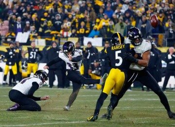 No fim de semana, Pittsburgh Steelers venceu o Baltimore Ravens por 26 a 24, em um jogo emocionante -  (crédito: Justin K. Aller / Getty Images via AFP)