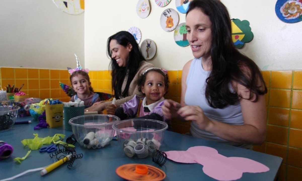 Durante todo o mês, o espaço vira um grande ateliê interativo com muita diversão, arte e brincadeiras para as crianças e toda a família-Edésio Ferreira/EM/D.A. Press
