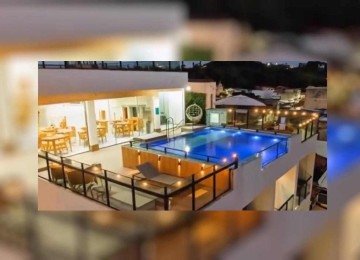 Piscina da pousada em Maragogi onde mãe e criança morreram eletrocutadas, segundo laudo -  (crédito: divulgação)