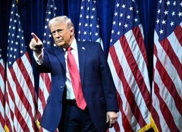 Trump disse que manifestantes pró-Venezuela são feios e pagos para integrar atos -  (crédito: Mandel NGAN / AFP)