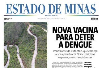 CONFIRA A CAPA DO ESTADO DE MINAS DO DIA 09/01/2026