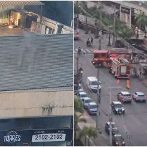 Incêndio atinge prédio comercial no Vila da Serra, em Nova Lima - Redes Sociais / Reprodução