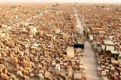 Construído no século 14, o cemitério de Wadi-us-Salam, no Iraque, impressiona pelo tamanho e pelas histórias. Conheça! -  (crédito:  Divulgação)