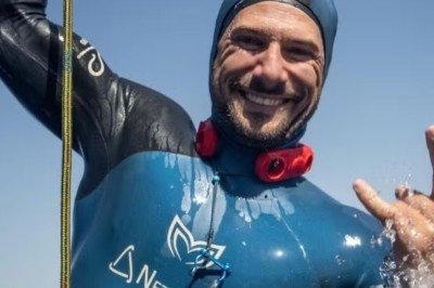 O croata Vitomir Mari?i? entrou para o Livro Guinness dos Recordes ao permanecer submerso por 29 minutos e 3 segundos numa piscina. A marca, registrada em junho de 2025, superou em quase cinco minutos o recorde anterior, de 24 minutos e 37 segundos. -  (crédito: Reprodução de redes sociais )