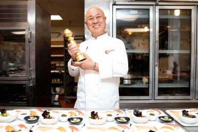 O chef Nobu Matsuhisa assina o cardápio do jantar do Globo de Ouro 2026 -  (crédito: Golden Globes / reprodução)