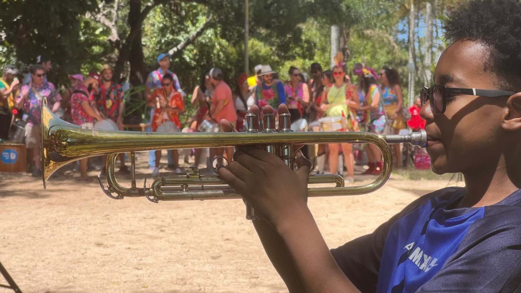 Bloco Batiza faz ensaio aberto no Parque do Palácio, no bairro Mangabeiras, neste domingo (11/1)-Edésio Ferreira/EM/D.A. Press