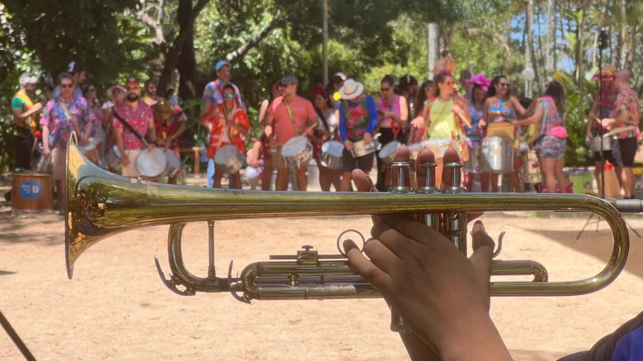 Bloco Batiza faz ensaio aberto no Parque do Palácio, no bairro Mangabeiras, neste domingo (11/1)-Edésio Ferreira/EM/D.A. Press