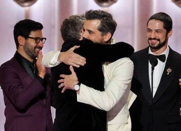 Em discurso no Globo de Ouro, Kleber Mendonça Filho elogiou Wagner Moura: 'A melhor coisa é quando temos uma combinação de um excelente ator e um excelente amigo' -  (crédito: Reprodução)