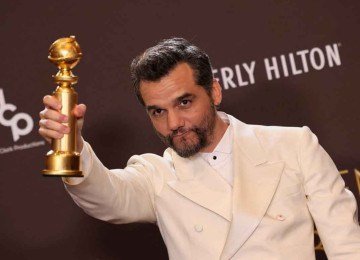 Wagner Moura conquistou o Globo de Ouro como melhor ator dramático -  (crédito: ETTIENE LAURENT/AFP)