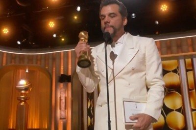 Wagner Moura fez história ao tornar-se o primeiro brasileiro a receber o prêmio de melhor ator em filme de drama, no Globo de Ouro 2026 por 'O Agente Secreto'. No agradecimento, ele disse: “Eu acho que se um trauma pode ser passado por gerações, os valores também podem. Esse prêmio vai para quem está seguindo seus valores em momentos difíceis”.  -  (crédito: Reprodução de vídeo TV Globo )