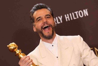 Wagner Moura foi eleito Melhor Ator em Filme de Drama no Globo de Ouro e agradeceu o prêmio com um discurso articulado e enfático; indicações ao Oscar saem no próximo dia 22 -  (crédito: Etienne Laurent / AFP)