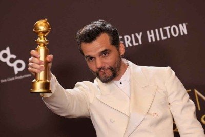 Wagner Moura conquistou o Globo de Ouro como melhor ator dramático -  (crédito: ETTIENE LAURENT/AFP)