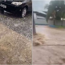 Chuva em BH: Barreiro tem pancada de chuva, granizo e alagamentos - Redes Sociais / Divulgação