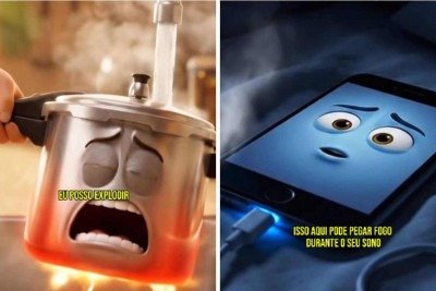 Objetos dão dicas de segurança em novo vídeo publicado nas redes sociais do CBM-MG -  (crédito: Redes sociais / Corpo de Bombeiros)