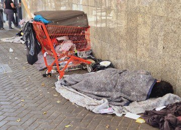 Nova lei autoriza a construção de espaço para animais de estimação de pessoas em situação de rua em abrigos de BH -  (crédito: Jair Amaral/EM/D.A Press)