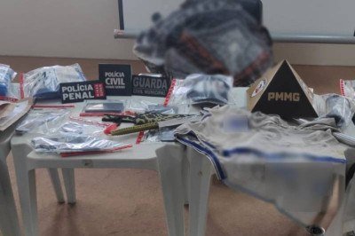 Operação mira torcidas organizadas e cumpre 17 mandados de busca e apreensão em Montes Claros (MG) -  (crédito: PCMG/Reprodução)