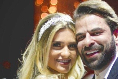 O pastor evangélico e empresário Fabiano Campos Zettel e sua esposa, Natália Vorcaro Zettel, em seu casamento, em 2018  -  (crédito: @fabianozettel no Instagram/@fabianozettel no Instagram)