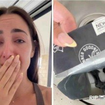 Mulher vê objeto estranho em caixa de leite: ‘Não acredito que bebi isso’ - TikTok / reprodução