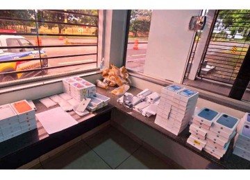 175 iPhones avaliados em R$ 1,2 milh&atilde;o s&atilde;o apreendidos em rodovia de MG -  (crédito: Luiz Gustavo Rezende/Divulga&ccedil;&atilde;o)