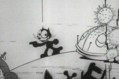 O Gato Félix, considerado o pioneiro do cinema de animação, teve a primeira imagem transmitida na TV, há 106 anos, em 9 de novembro de 1919. -  (crédito: Reprodução/ O Gato Félix)