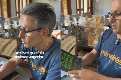 Governador Romeu Zema (Novo) mostra livro recebido após o recesso e comenta leituras feitas durante as férias, em publicação nas redes sociais -  (crédito: Redes Sociais/Reprodução)