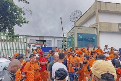 Garis realização paralisação em Belo Horizonte nesta segunda-feira (19/1) -  (crédito: Alexandre Guzanshe/EM/D.A Press)