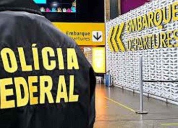 O fugitivo da polícia baiana foi preso ao desembarcar no Aeroporto de Confins -  (crédito: PF)