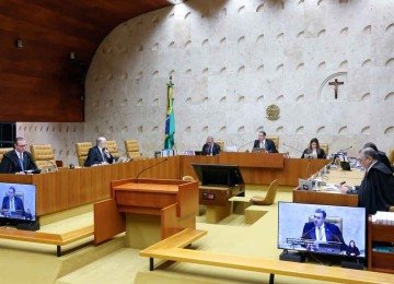 Plenário do STF: Investigação ocorre em segredo de Justiça, mas Supremo foi para o olho do furacão -  (crédito: Antonio Augusto/SCO/STF – 29/4/24)