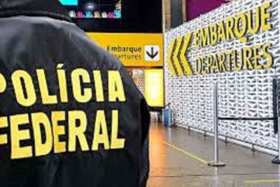 O fugitivo da polícia baiana foi preso ao desembarcar no Aeroporto de Confins -  (crédito: PF)