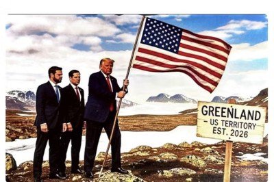 Trump em imagem produzida por inteligência artificial, ao lado do secretário Marco Rubio (Estado) e do vice, J. D. Vance -  (crédito: Reprodução de Rede Social/Donald Trump no Truth Social)