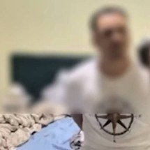 Momento em que técnico de enfermagem é preso pela Polícia Civil do DF  -  (crédito: Reprodução)