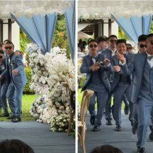 Entrada de padrinhos ao som de funk em cerimônia de casamento viraliza - Redes sociais / reprodução 