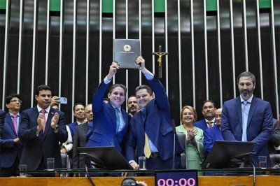 <p><span style='font-weight: 400;'>Uma pesquisa de opinião divulgada em 16 de janeiro de 2026 mostra que os presidentes da Câmara dos Deputados e do Senado Federal seguem pouco conhecidos pela maioria da população brasileira, apesar de ocuparem os postos mais importantes do Poder Legislativo. </span></p>
 -  (crédito: Reprodução do Instagram @hugomottapb)