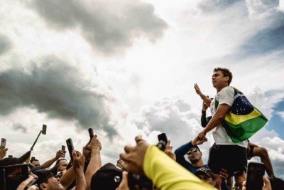 Ainda resta mais da metade da caminhada de Nikolas para Brasília -  (crédito: Divulgação/Nikolas Ferreira)