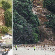 Terra desliza e deixa vários desaparecidos em acampamento - AMY TILL, SOLSEA SWIM / AFP - DJ MILLS / AFP